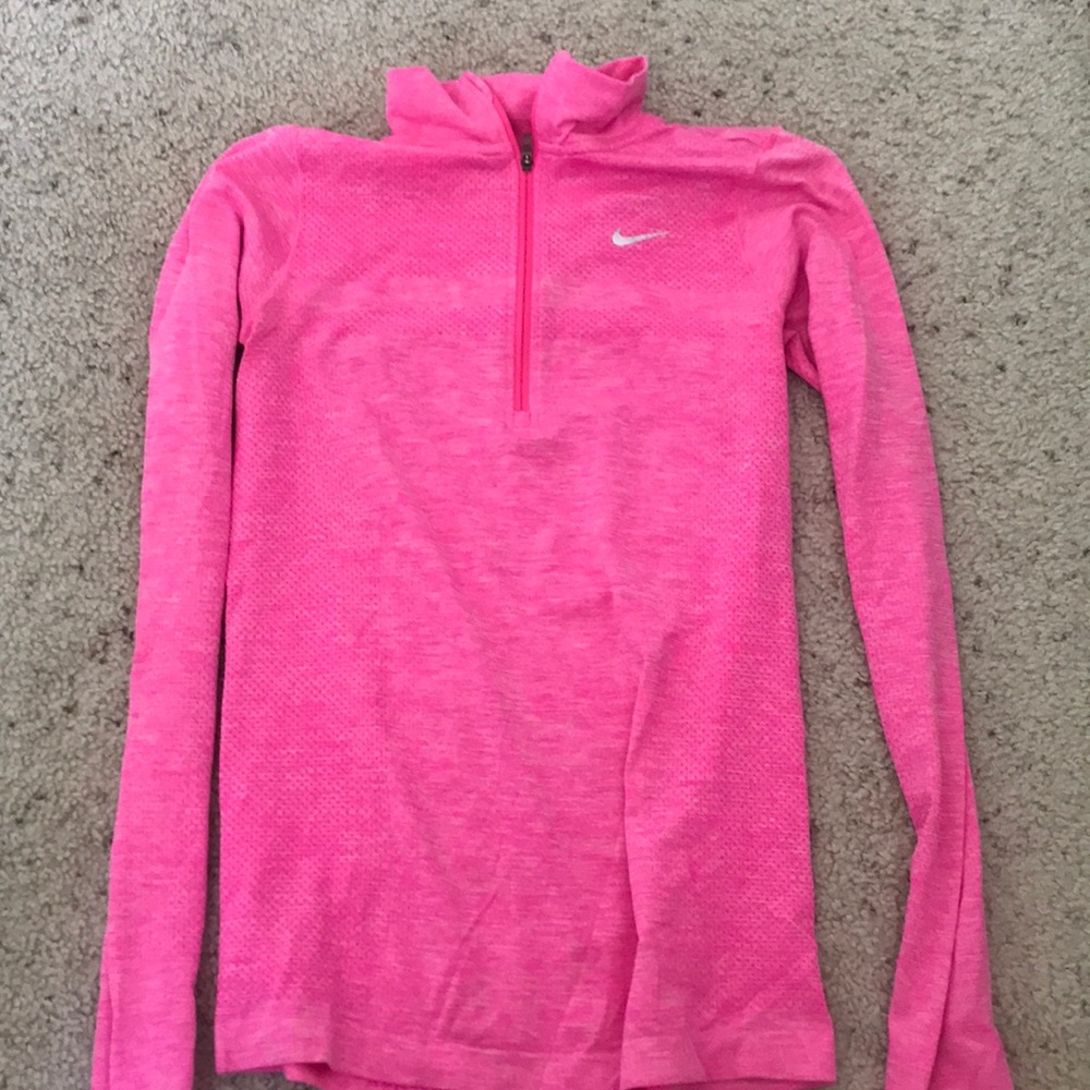 pink nike half zip